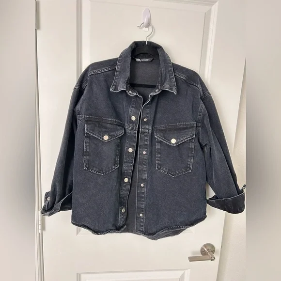 Zara Oversized Denim Jacket, size M - Picture 2 of 9